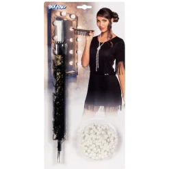 2 ACCESSOIRES ANNÉES FOLLES COLLIER FUME-CIGARETTE