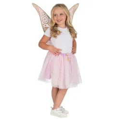 2 ACCESSOIRES DÉGUISEMENT FÉE PAPILLON ROSE ENFANT