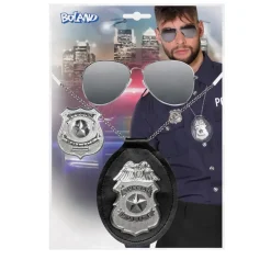 3 ACCESSOIRES DÉGUISEMENT POLICIER ADULTE