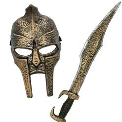 2 ACCESSOIRES DÉGUISEMENT SPARTIATE MASQUE ÉPÉE