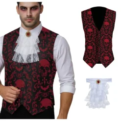 2 ACCESSOIRES DÉGUISEMENT VAMPIRE VESTE JABOT