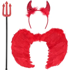 3 ACCESSOIRES DIABLE CORNES TRIDENT 58CM AILES
