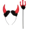 2 ACCESSOIRES DIABLE CORNES TRIDENT 40CM