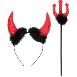 2 ACCESSOIRES DIABLE CORNES TRIDENT 40CM