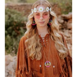 4 ACCESSOIRES HIPPIE BANDEAU LUNETTES BIJOUX PEACE