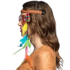 2 ACCESSOIRES HIPPIE BANDEAU LUNETTES PEACE LOVE