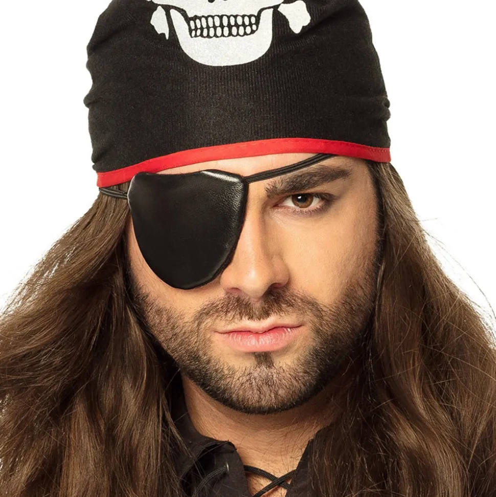 2 ACCESSOIRES PIRATE BANDANA CACHE-OEIL ADULTE