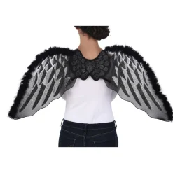 AILES ANGE NOIR 43CMX1M ARGENT
