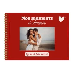 ALBUM PHOTO MOMENTS D'AMOUR 40P ROUGE