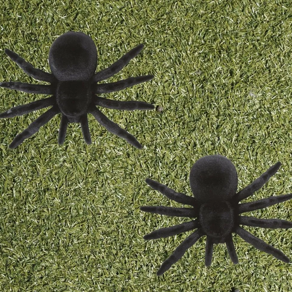 2 ARAIGNÉES DÉCO PVC 10CM NOIR