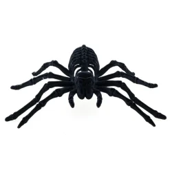 ARAIGNÉE SQUELETTE NOIRE FLOQUÉE 22X13CM
