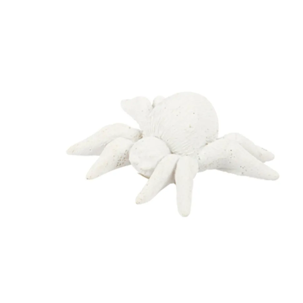 2 ARAIGNÉES RÉSINE BLANC 2.2X6.8CM