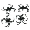 4 ARAIGNÉES TÉGÉNAIRE DÉCO PVC 8CM NOIR