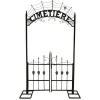 ARCHE MÉTAL DÉCORATIVE ENTRÉE CIMETIÈRE 2.7M NOIR