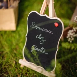 ARDOISE BOIS ACCOLADES 14X20CM NATURE