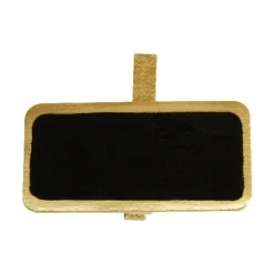 12 ARDOISES SUR PINCE 4X2CM OR
