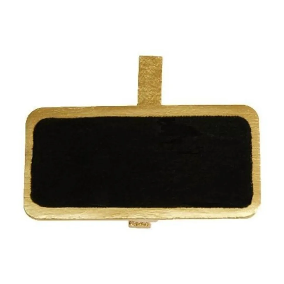 12 ARDOISES SUR PINCE 4X2CM OR