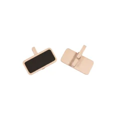 6 ARDOISES SUR PINCE 4X2CM ROSE GOLD BRILLANT