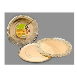 ASSIETTE PRÉSENTATION CARTON NAPPERON 30CM OR