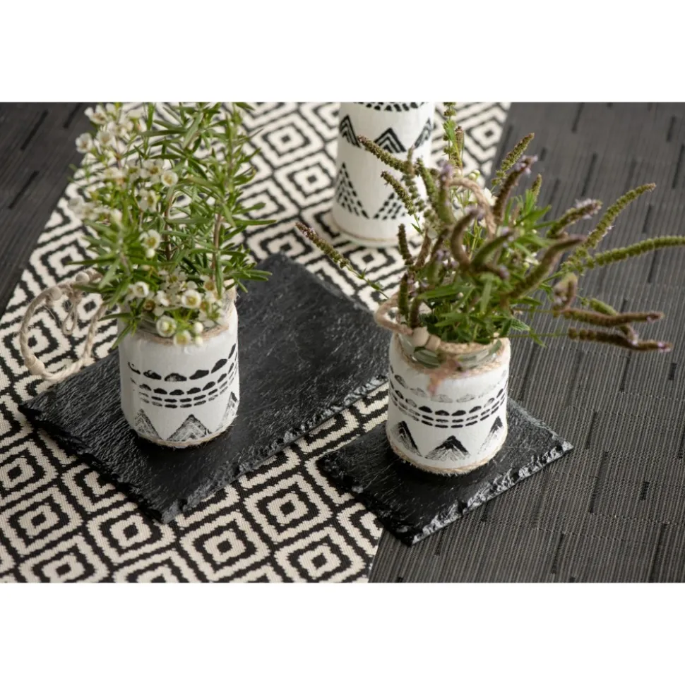 10 ASSIETTES ARDOISE PVC 30X15.8CM