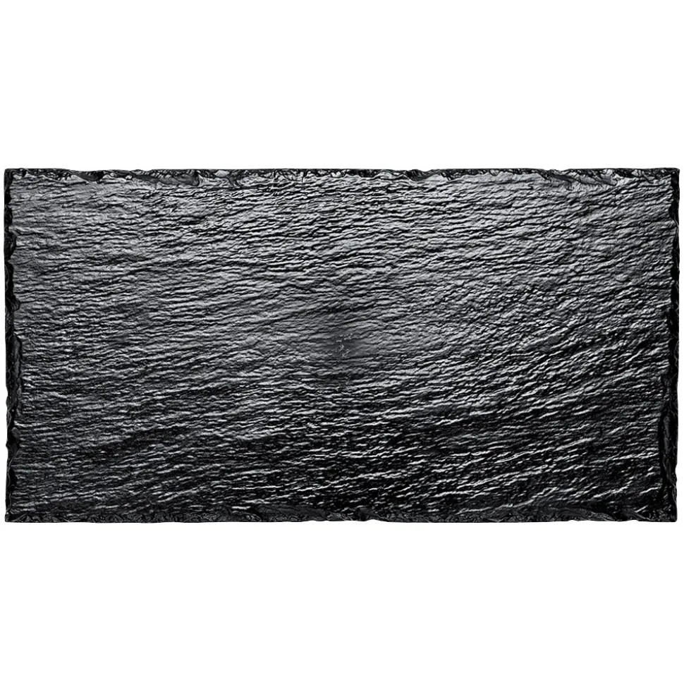 10 ASSIETTES ARDOISE PVC 30X15.8CM