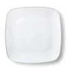 32 ASSIETTES CARRÉES PRESTIGES BLANCHES ET ARGENT