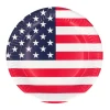 10 ASSIETTES CARTON AMERICAN PARTY 23CM TRICOLORE