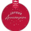 8 ASSIETTES CARTON ANNIVERSAIRE 23CM ROUGE
