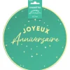 8 ASSIETTES CARTON ANNIVERSAIRE 23CM VERT