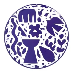 8 ASSIETTES CARTON AZUR ABSTRAIT 23CM INDIGO