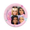 8 ASSIETTES CARTON BARBIE SWEET LIFE 23CM ROSE