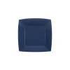 10 ASSIETTES CARTON BIO CARRÉES 18CM BLEU MARINE