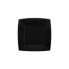 10 ASSIETTES CARTON BIO CARRÉES 18CM NOIR