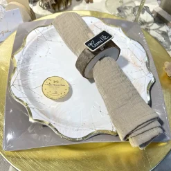 10 ASSIETTES CARTON BIO CARRÉES 23CM TAUPE