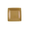 10 ASSIETTES CARTON BIO CARRÉES 18CM OR