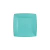 10 ASSIETTES CARTON BIO CARRÉES 18CM BLEU CIEL