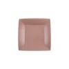 10 ASSIETTES CARTON BIO CARRÉES 18CM ROSE GOLD