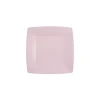 10 ASSIETTES CARTON BIO CARRÉES 18CM ROSE CLAIR