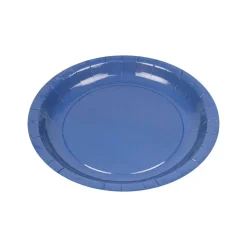 10 ASSIETTES CARTON BIO ROND 20CM BLEU MARINE
