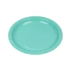 10 ASSIETTES CARTON BIO ROND 20CM BLEU VERT