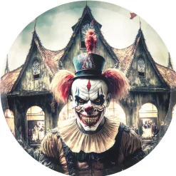 10 ASSIETTES CARTON CLOWN TUEUR 22.5CM