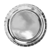 6 ASSIETTES CARTON 23CM ARGENT