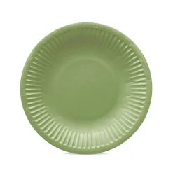 8 ASSIETTES CARTON 18CM OLIVE