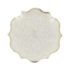 8 ASSIETTES CARTON COMMUNION 23CM LIN