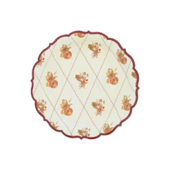 8 ASSIETTES CARTON COTTAGE 18CM AUBURN CRÈME