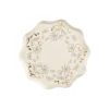 6 ASSIETTES CARTON CROQUIS FLEUR 20CM BEIGE