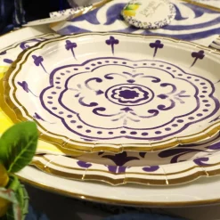 8 ASSIETTES CARTON DOLCE VITA 18CM BLEU ROI