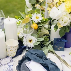 8 ASSIETTES CARTON DOLCE VITA 23CM BLEU