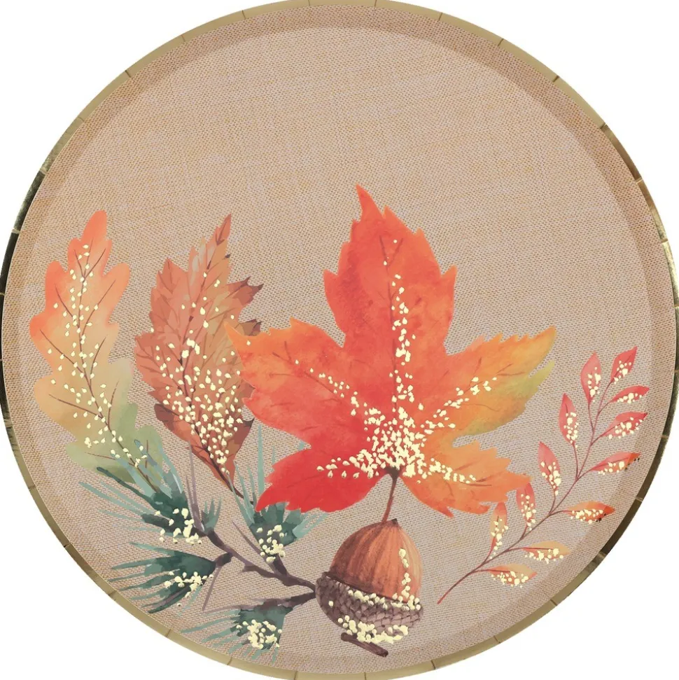 10 ASSIETTES CARTON DOUCEUR AUTOMNALE 22.5CM