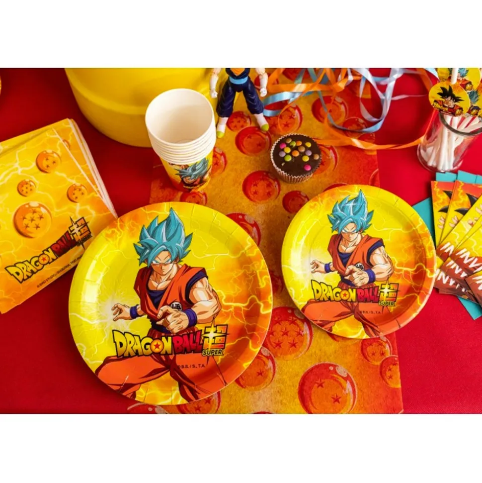 8 ASSIETTES CARTON DRAGON BALL SUPER 23CM ORANGE